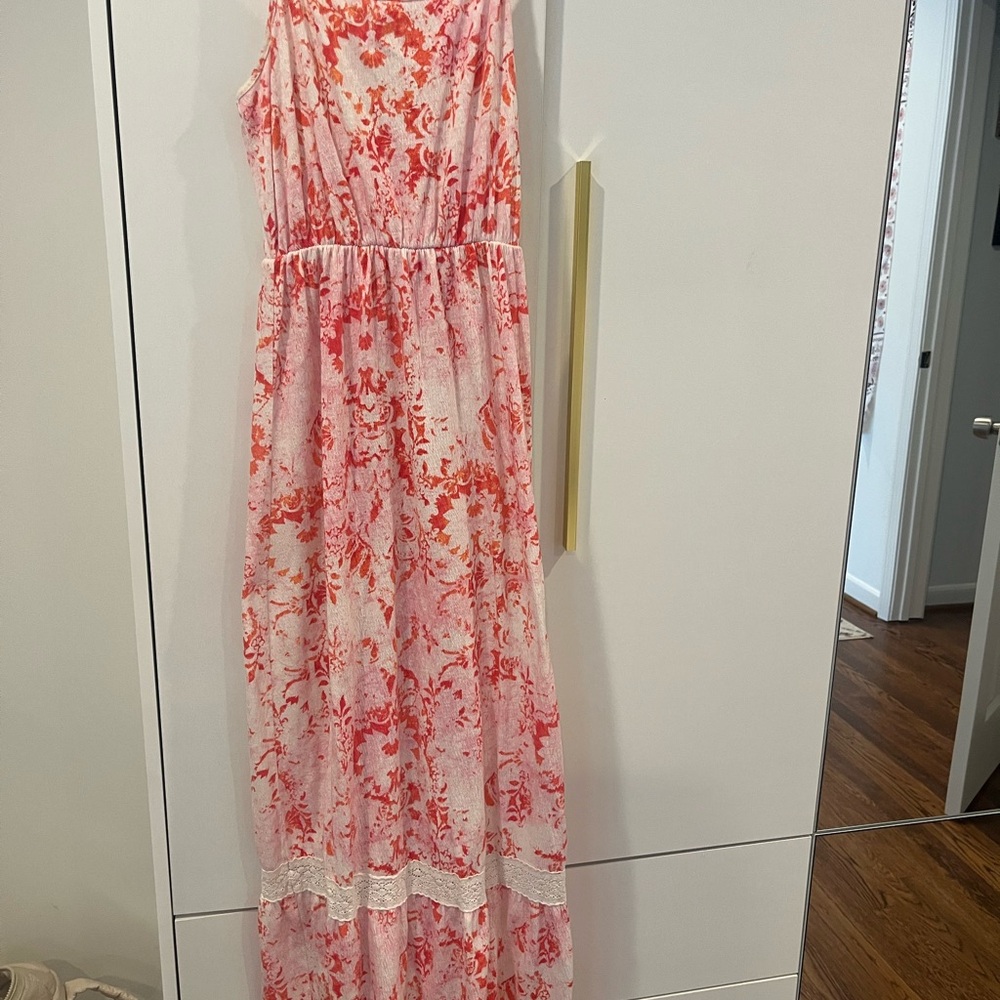 Mossimo Supply Co. Pink and Red Floral Maxi Dress